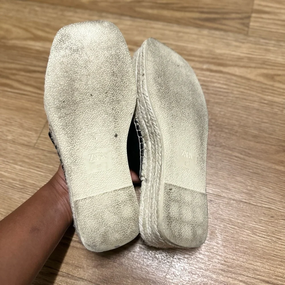 Zara black platform sandals